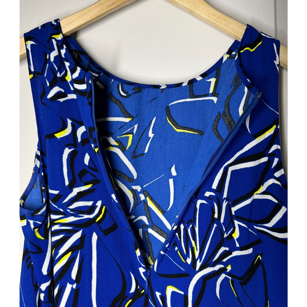 Halogen Dress Sleeveless Size Small S Blue Black Knee Length Back Zip‎ Nordstrom - Picture 2 of 10